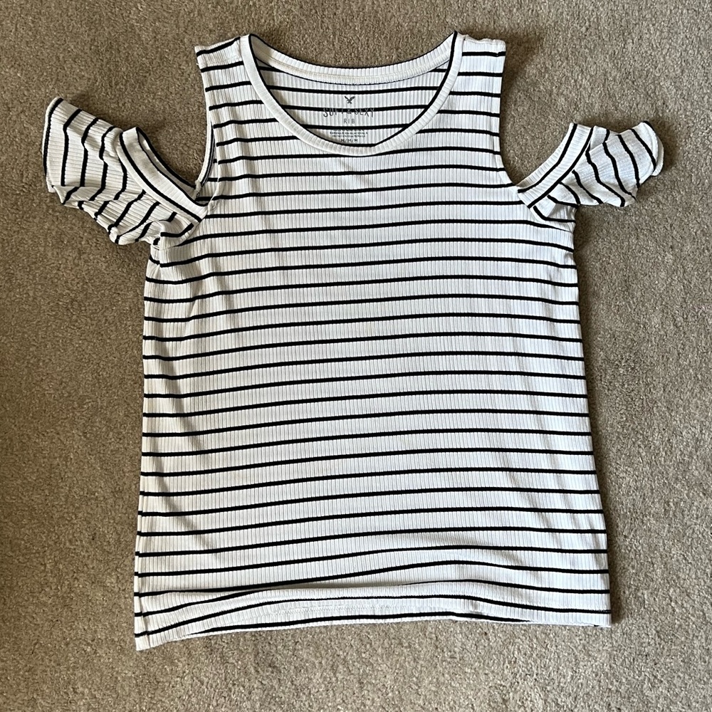 American Eagle soft & sexy ribbed off the shoulder top